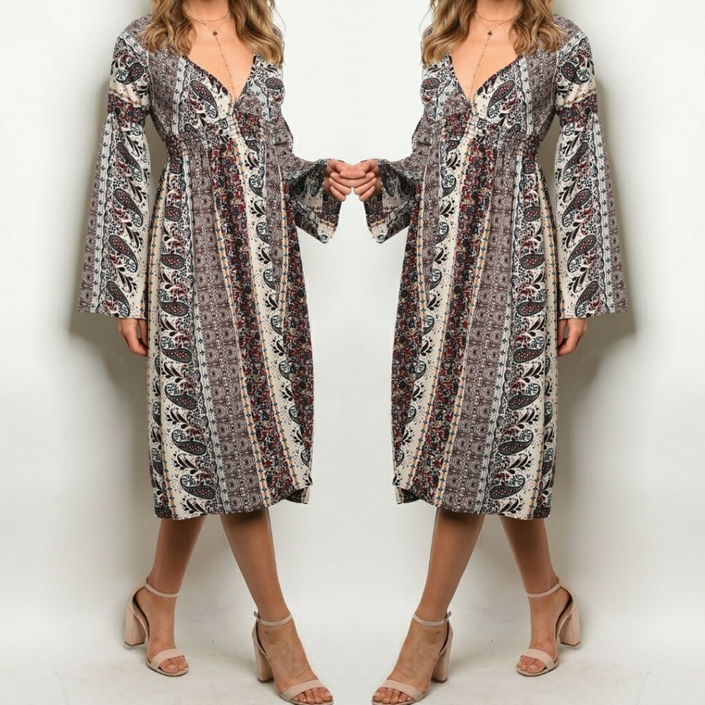 Paisley print dress